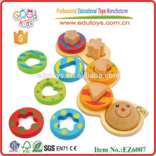 Caterpillar Shape Sorter Colorful Kids Toys, Geometric Blocks Wooden Kids Toys